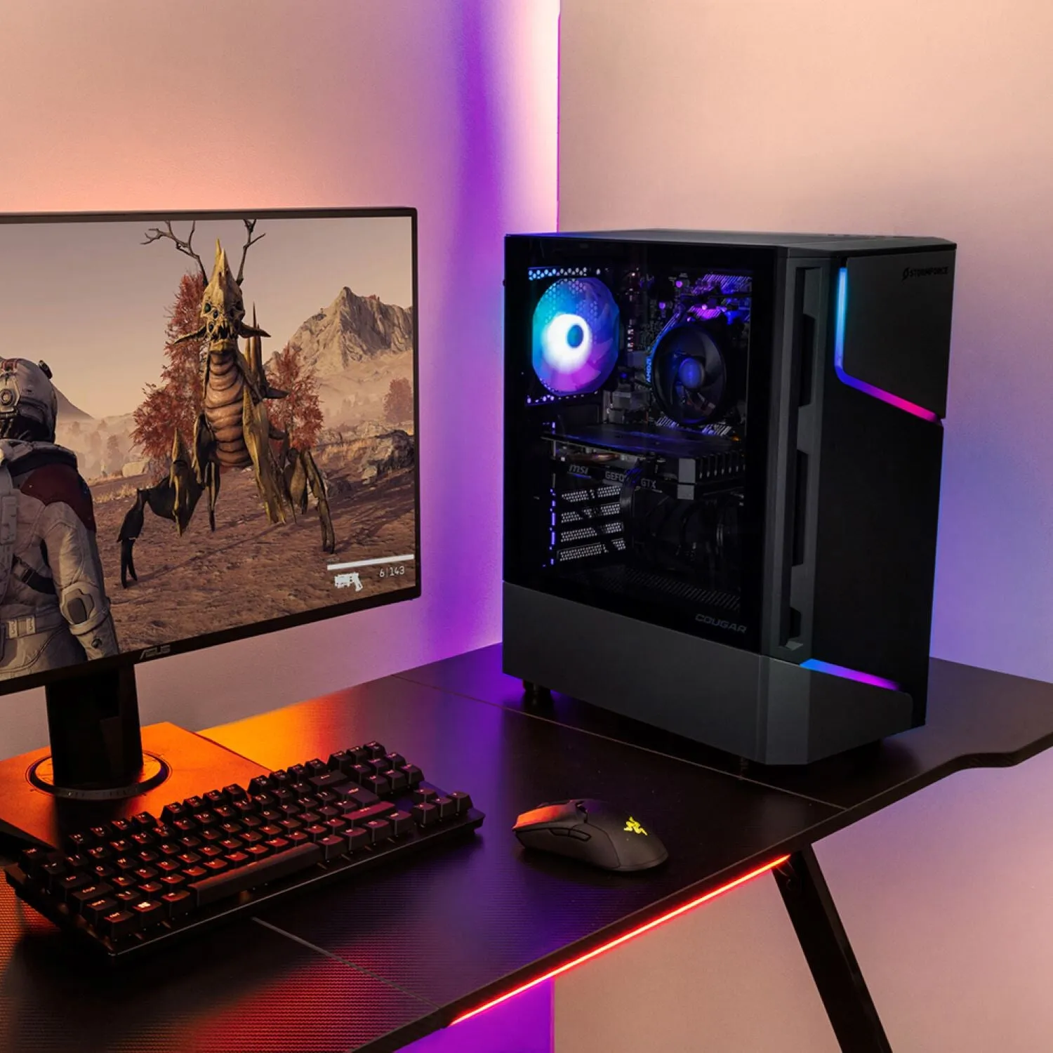 Stormforce Onyx AMD Ryzen 5 4600G 16 GB DDR4-SDRAM 1 TB SSD Windows 11 Home Midi Tower PC Black