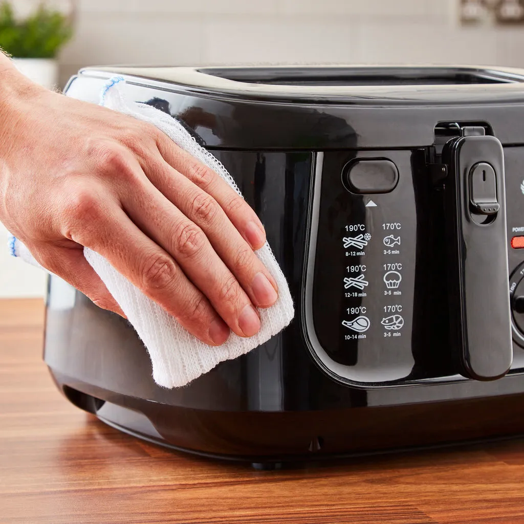 Swan 2.5L Square Black Fryer