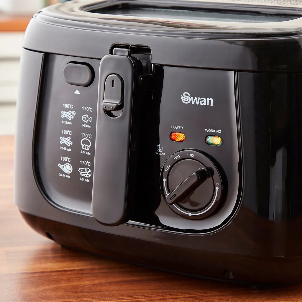 Swan 2.5L Square Black Fryer