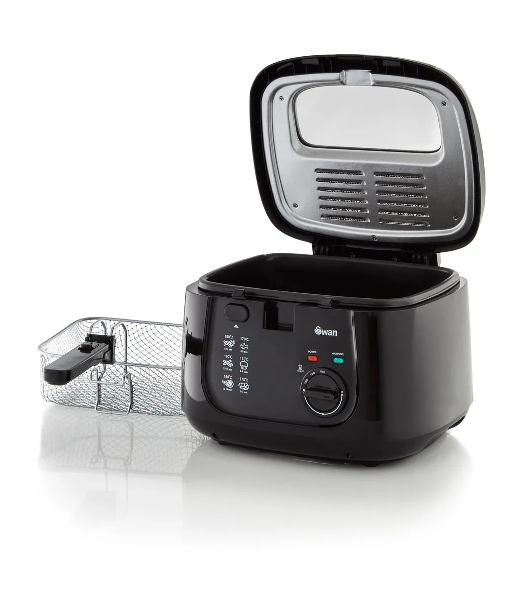Swan 2.5L Square Black Fryer