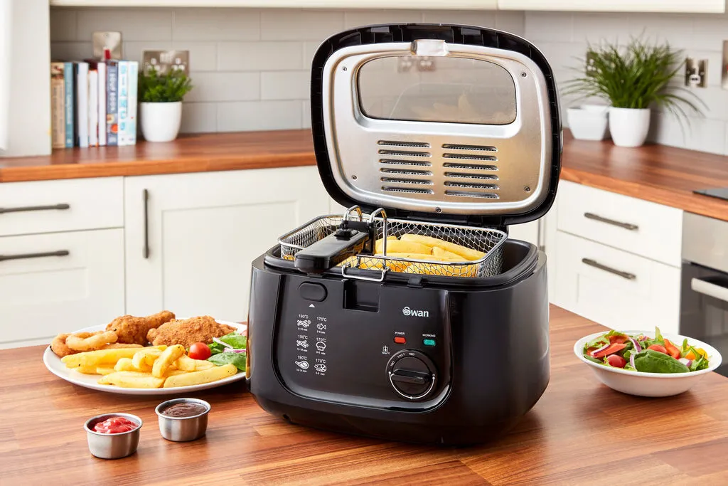 Swan 2.5L Square Black Fryer