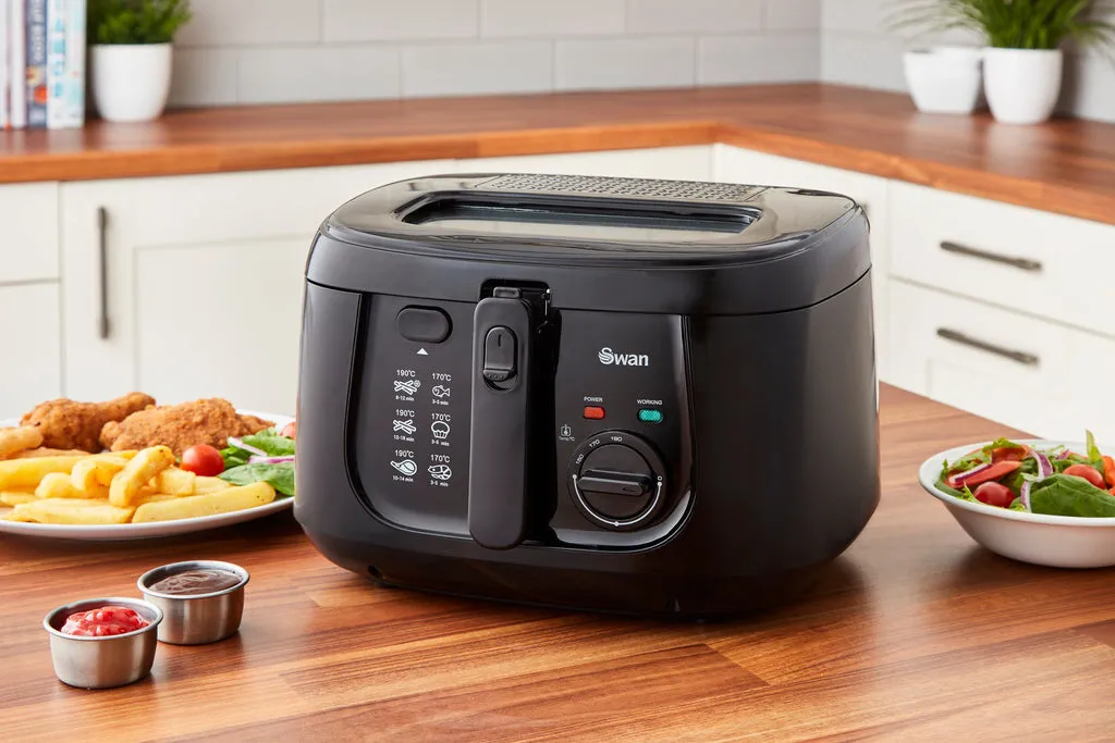 Swan 2.5L Square Black Fryer