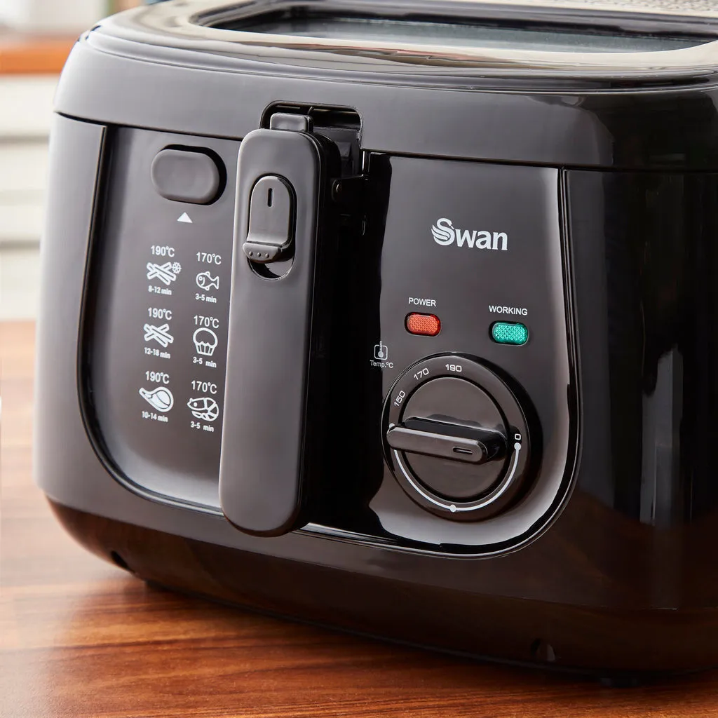 Swan 2.5L Square Black Fryer