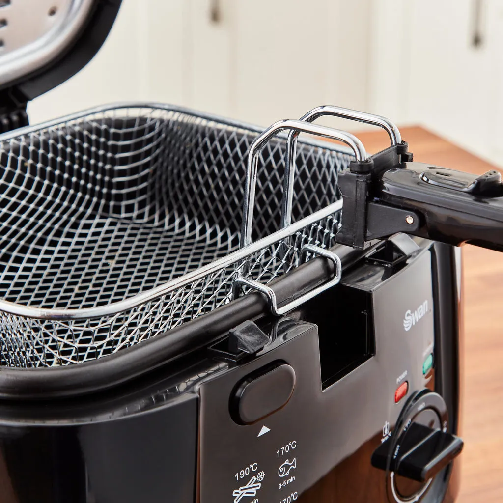 Swan 2.5L Square Black Fryer
