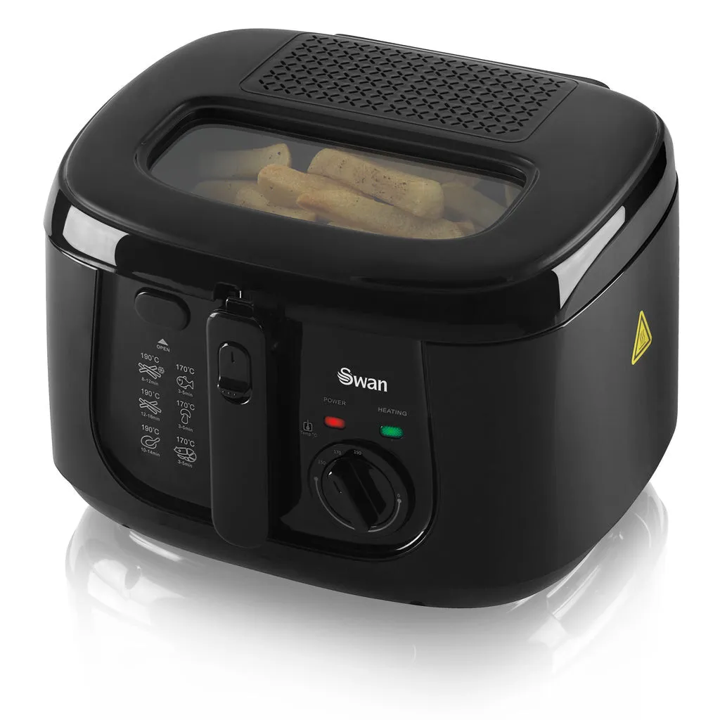 Swan 2.5L Square Black Fryer