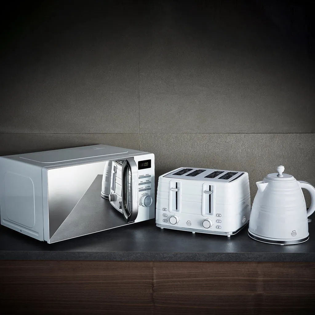 Swan 4 Slice White Toaster