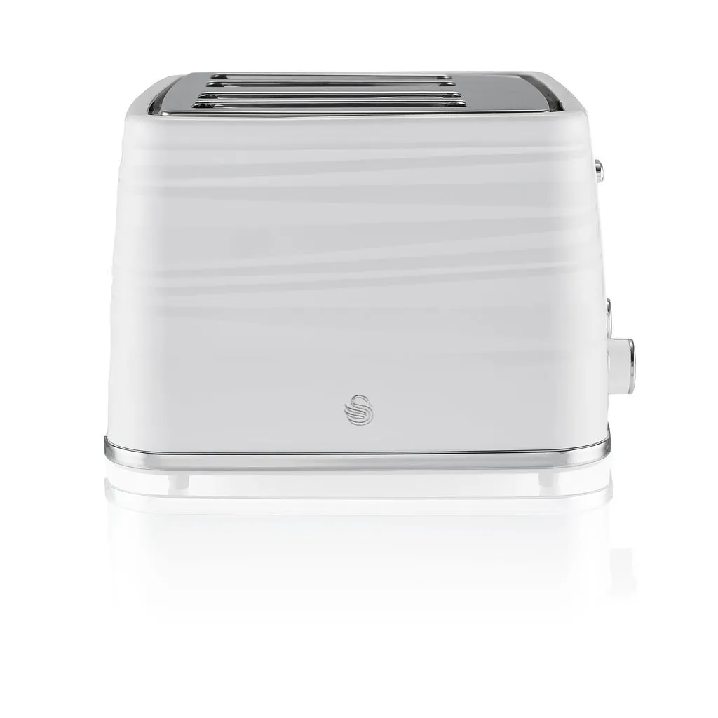Swan 4 Slice White Toaster
