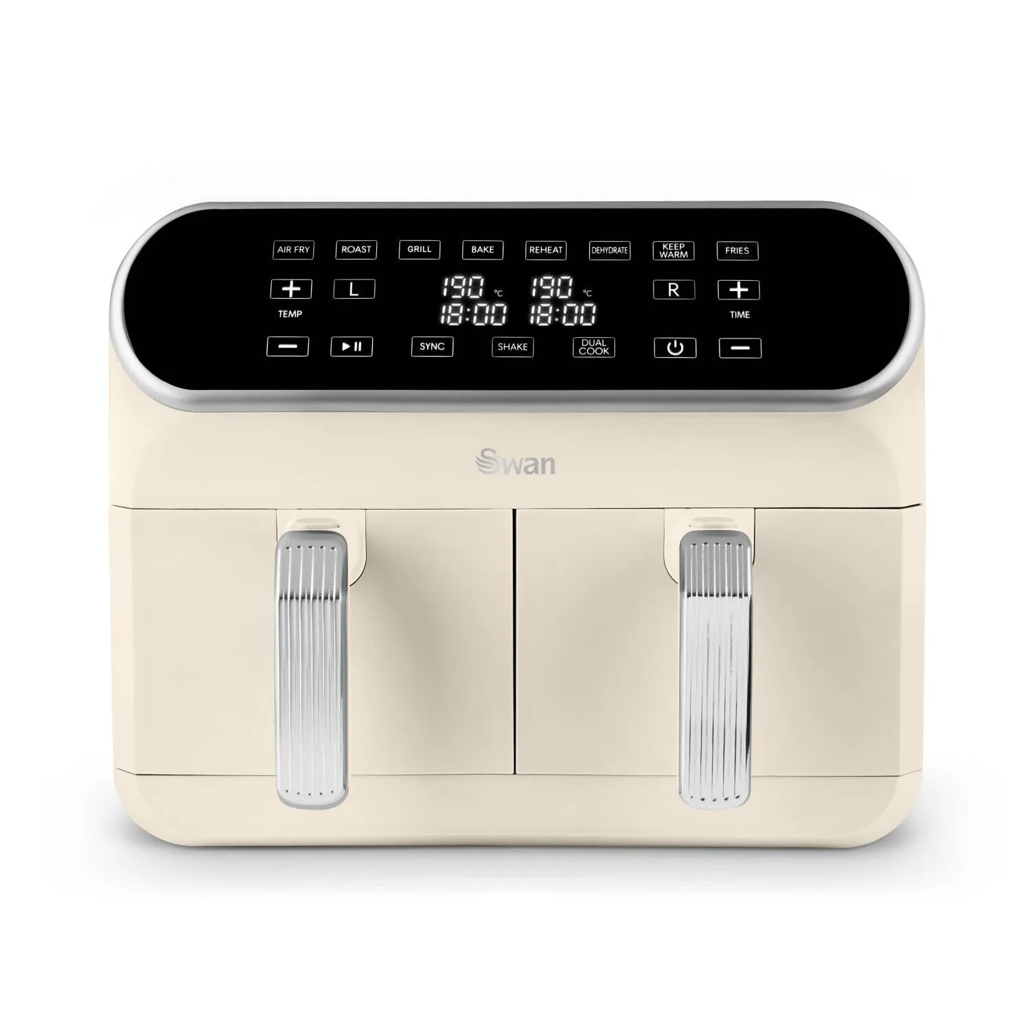 Swan Retro Double 8 L Stand-alone 1700 W Hot air fryer Cream