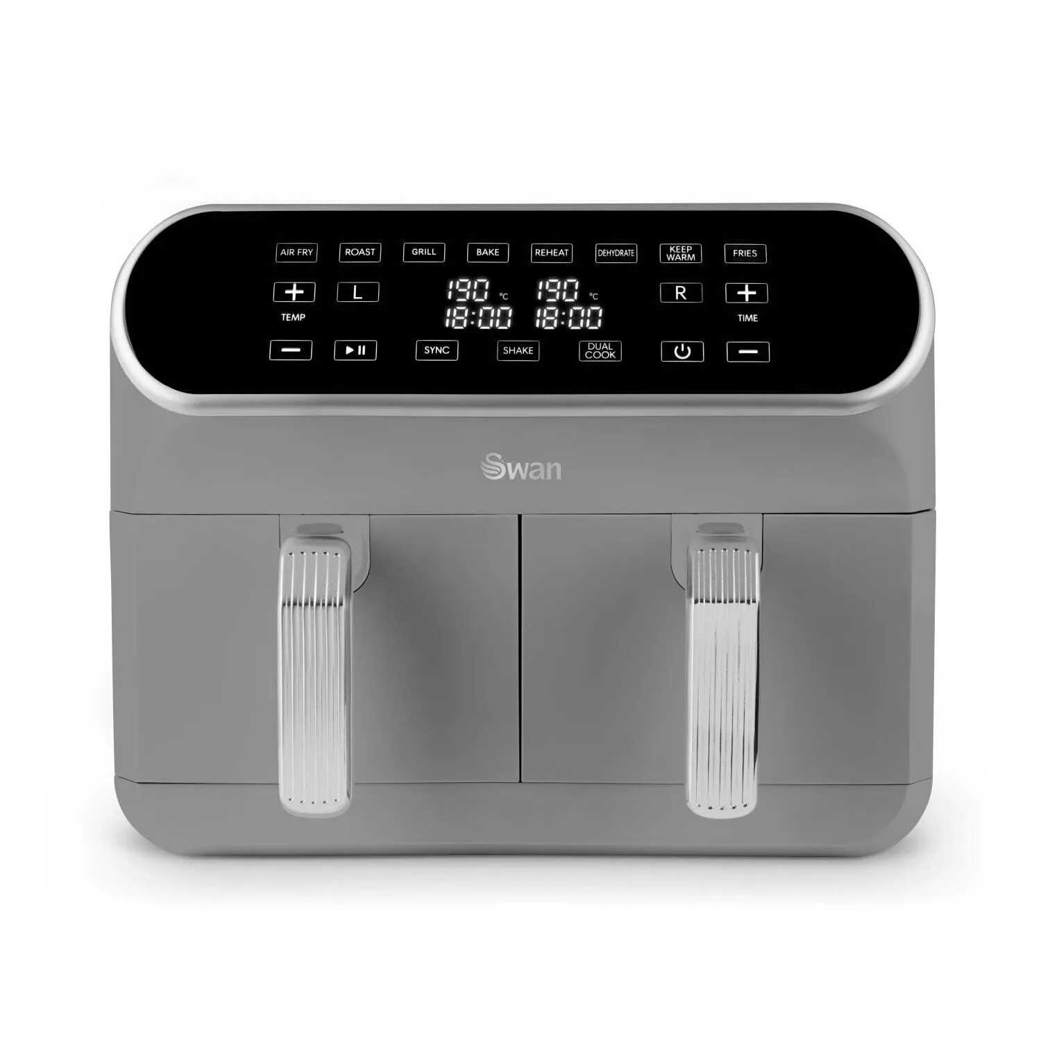 Swan Retro Double 8 L Stand-alone 1700 W Hot air fryer Grey