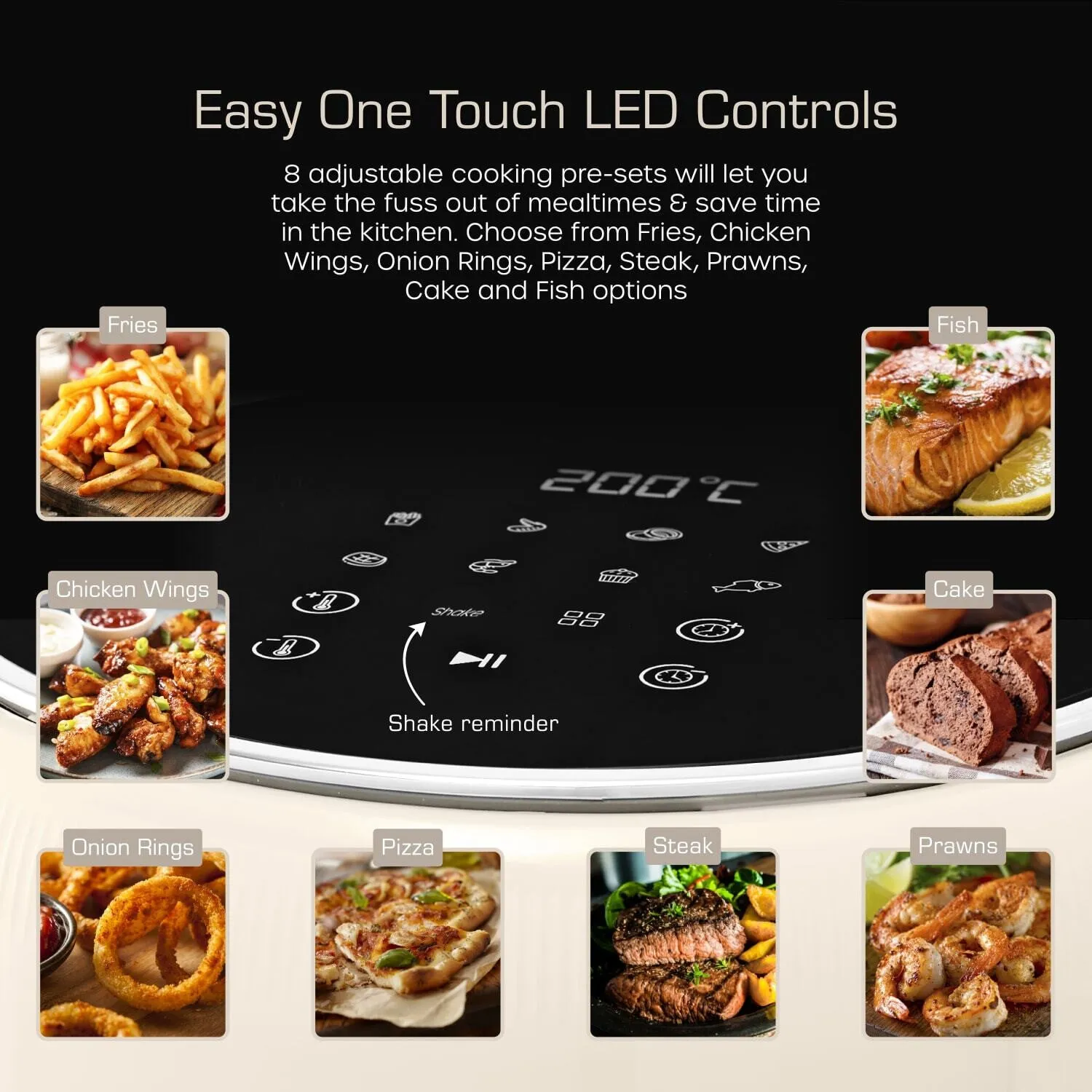 Swan Retro Single 4.5 L Stand-alone Hot air fryer Cream