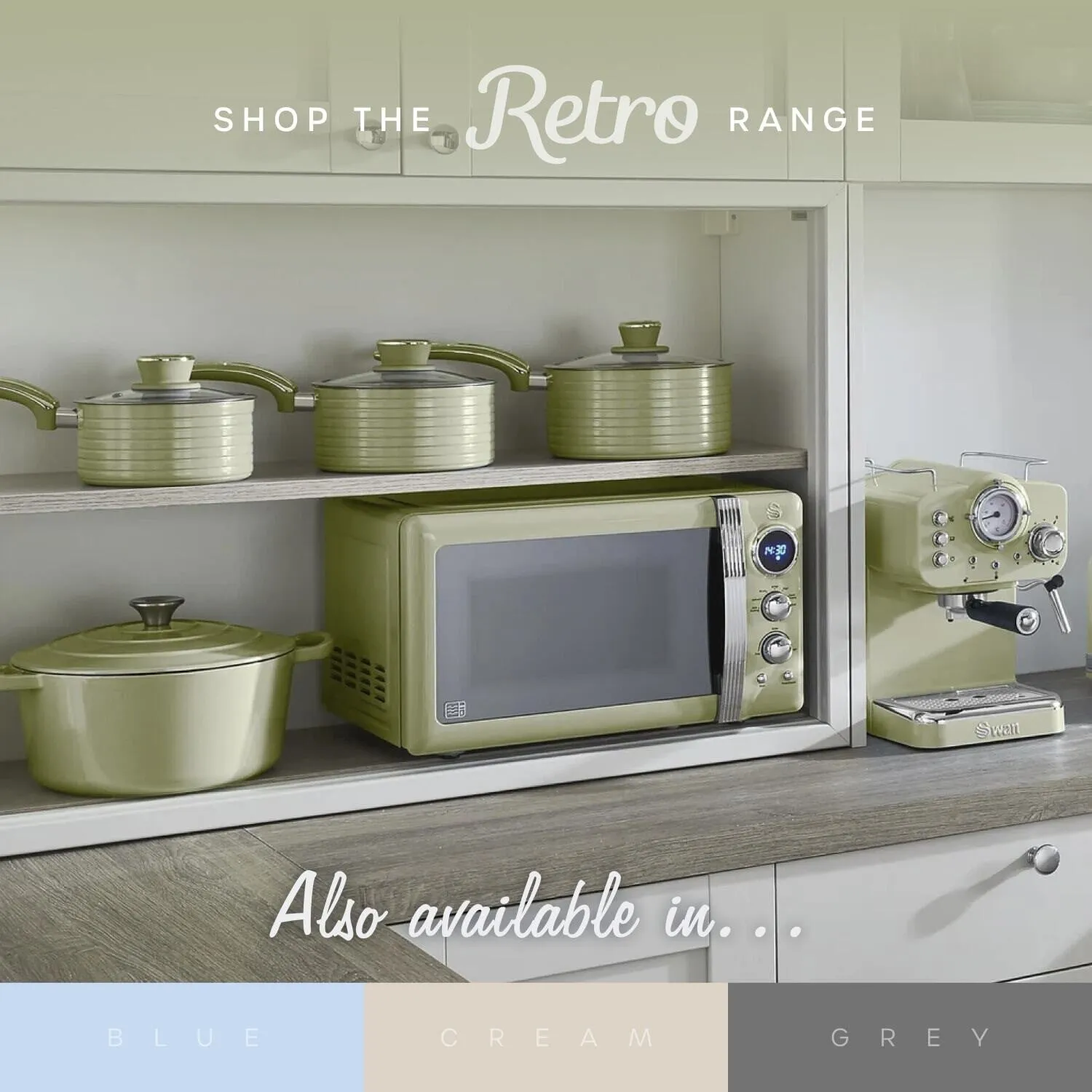 Swan Retro Single 4.5 L Stand-alone Hot air fryer Green