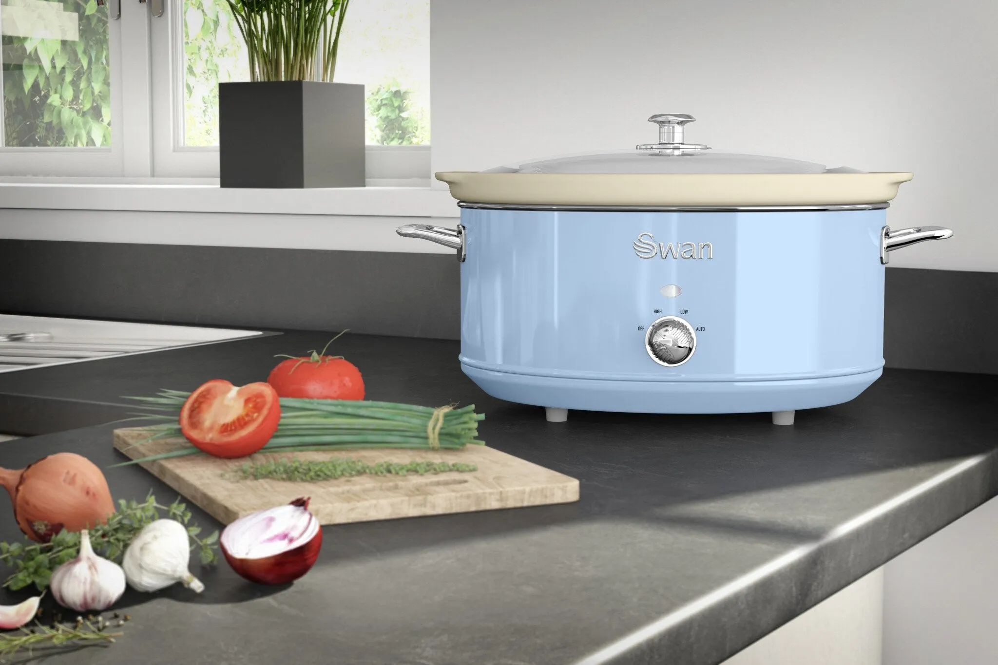 Swan SF17031BLN slow cooker 6.5 L 320 W Blue