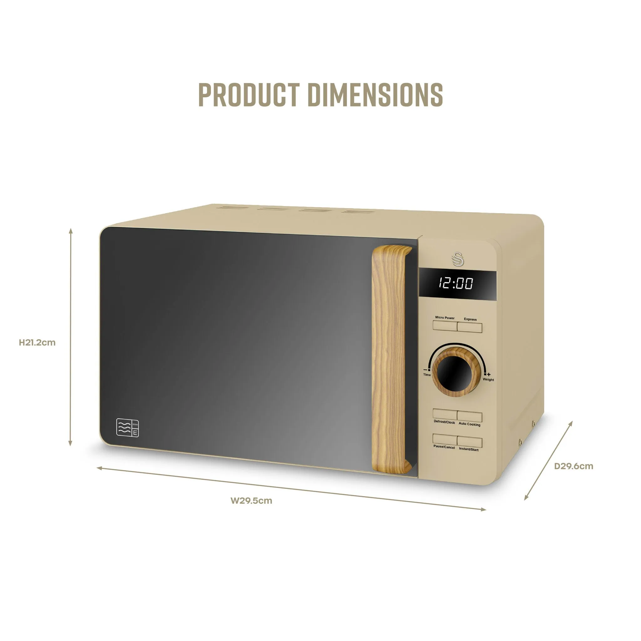 Swan SM22036LOAT microwave Oat Solo microwave Countertop 20 L 800 W