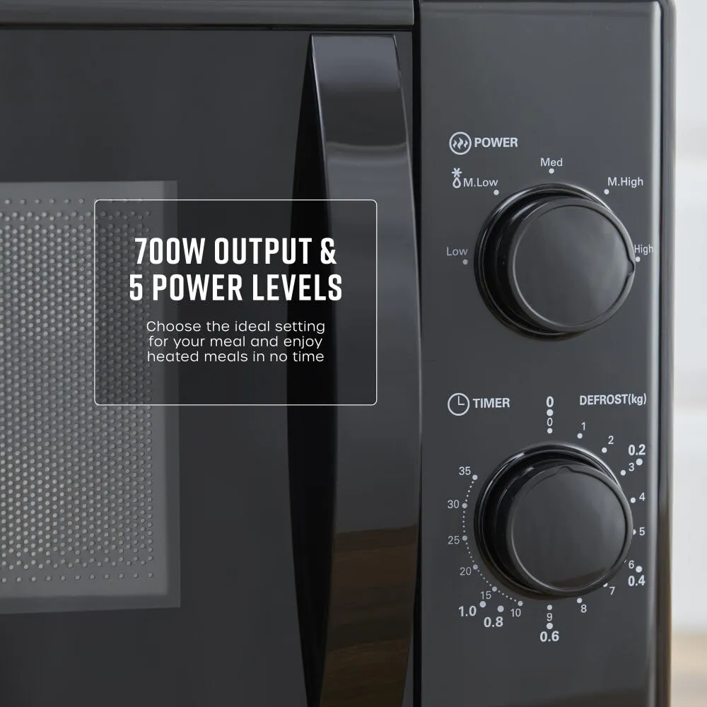 Swan SM4420BLK microwave Black Solo microwave Countertop 20 L 700 W