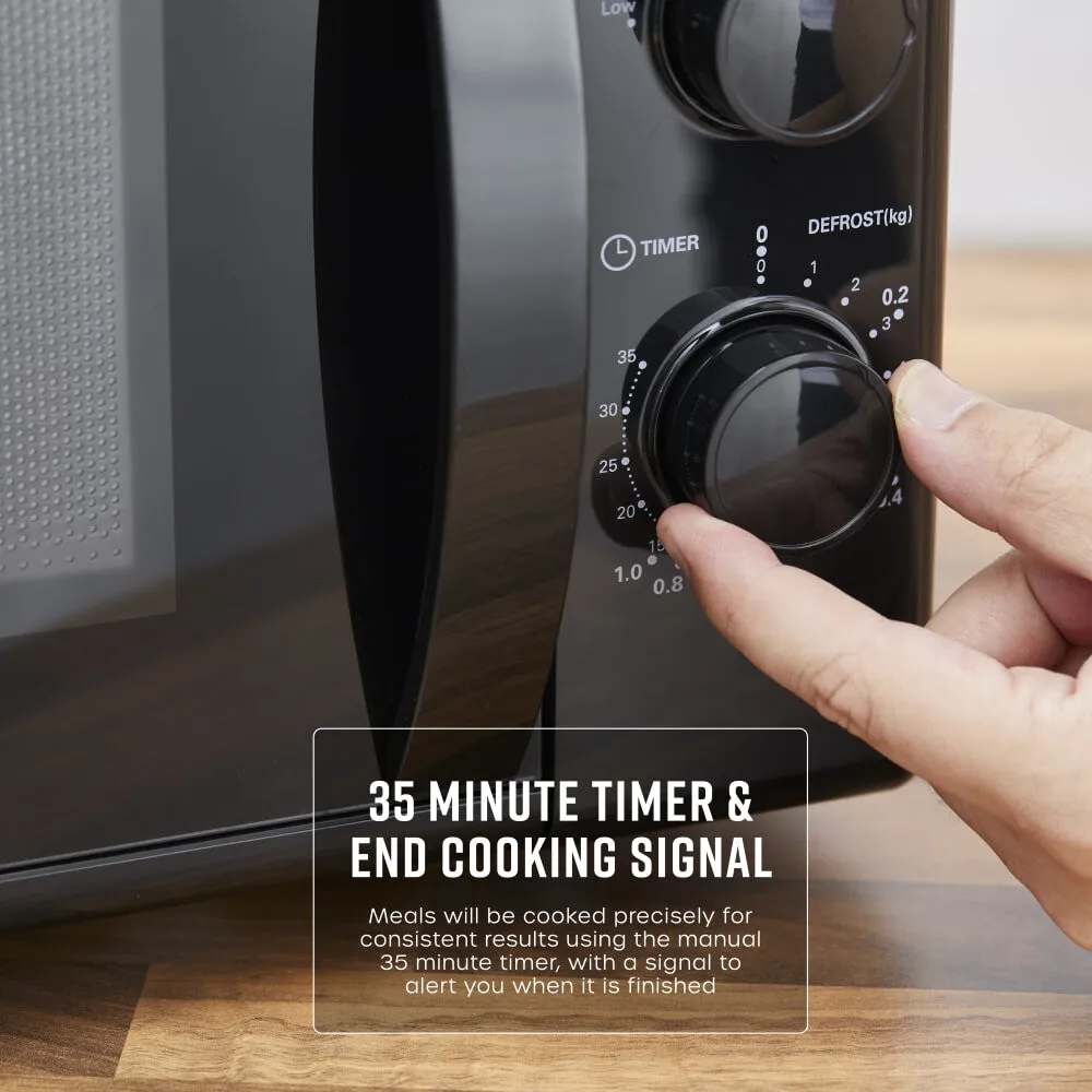 Swan SM4420BLK microwave Black Solo microwave Countertop 20 L 700 W