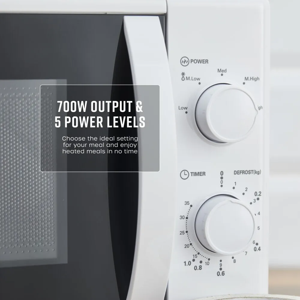 Swan SM4420WHT microwave White Solo microwave Countertop 20 L 700 W