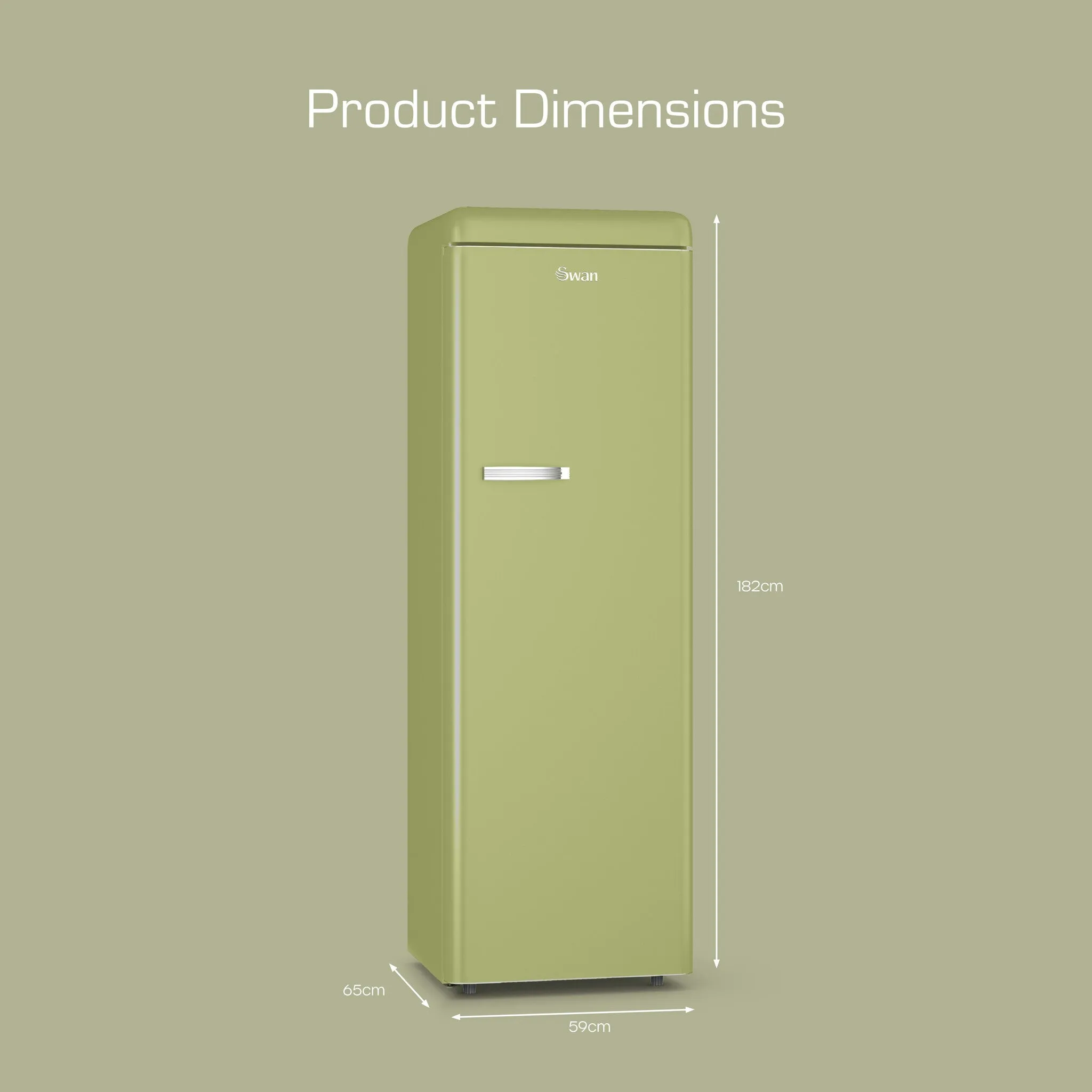 Swan SR11050GNE fridge Freestanding 337 L E Green