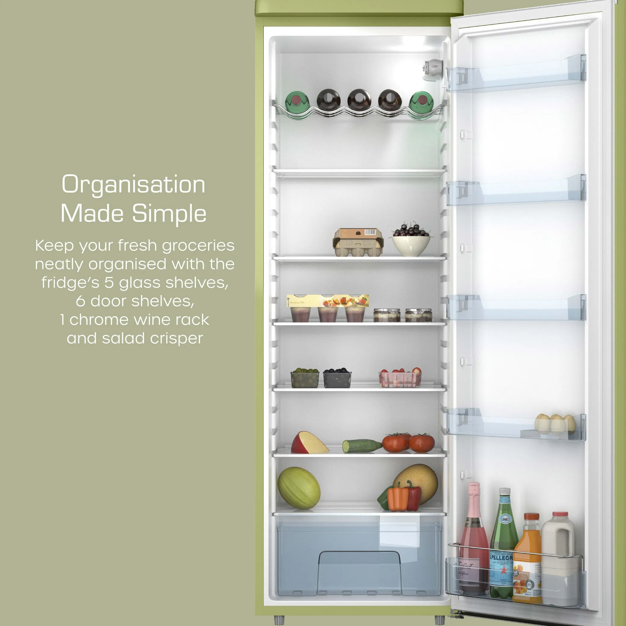 Swan SR11050GNE fridge Freestanding 337 L E Green