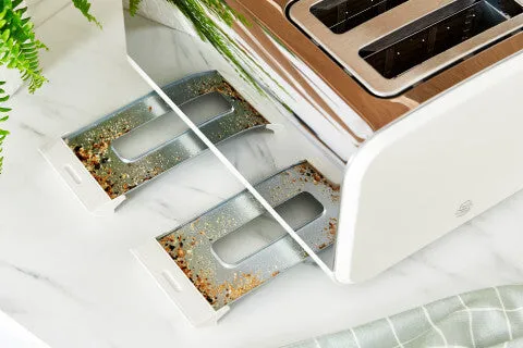 Swan ST14620WHTN toaster 6 4 slice(s) 1500 W Stainless steel, White