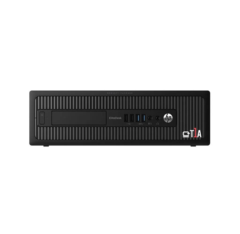 T1A HP EliteDesk 800 G1 Refurbished Intel Core i5 i5-4570 8 GB DDR3-SDRAM 500 GB HDD Windows 10 Pro SFF PC Black