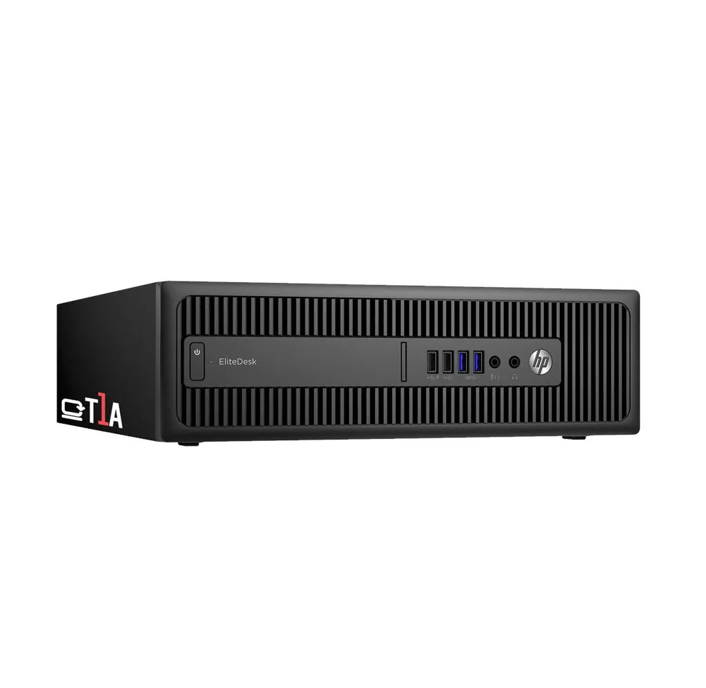 T1A HP EliteDesk 800 G2 Refurbished Intel Core i5 i5-6500 16 GB DDR4-SDRAM 240 GB SSD Windows 10 Pro SFF PC Black