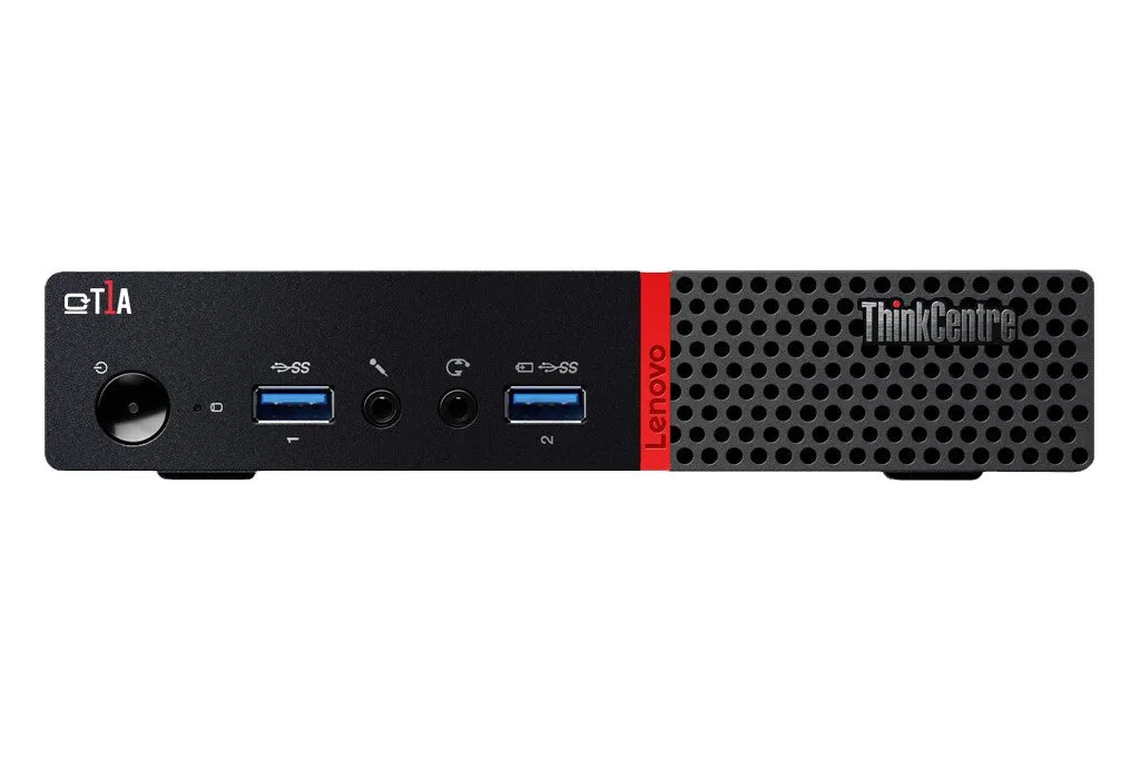T1A Lenovo ThinkCentre M700q Refurbished Intel Core i5 i5-6400 8 GB DDR4-SDRAM 128 GB SSD Windows 10 Pro Mini PC Black