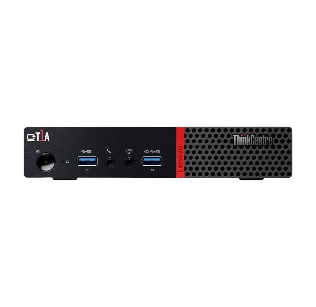 T1A Lenovo ThinkCentre M900q Refurbished Intel Core i5 i5-6500T 8 GB DDR4-SDRAM 128 GB SSD Windows 10 Pro Mini PC Black
