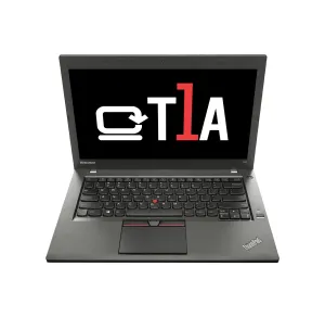 T1A Lenovo ThinkPad T450 14" Refurbished Laptop - Intel Core i5-5300U, 8GB RAM, 180GB SSD, Windows 10 Pro, Black