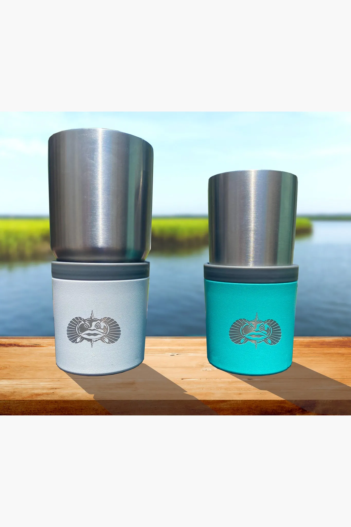 Teal Toadfish Anchor Non-tipping Cup Holder