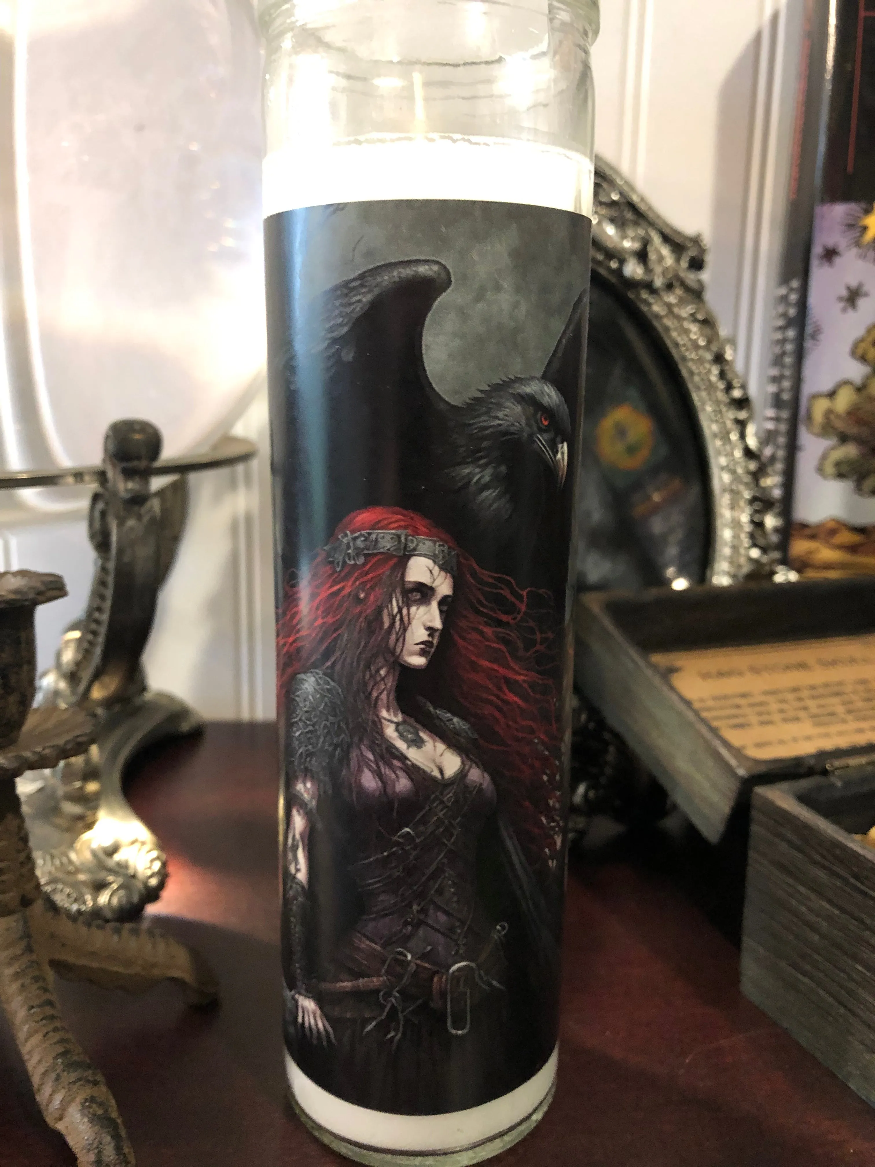 The Morrigan Devotional Candle