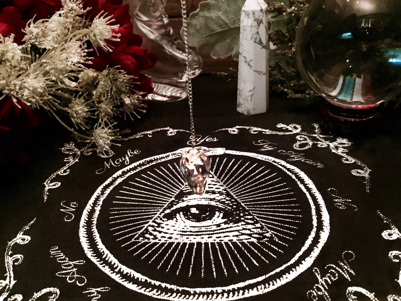 Thorn & Moon Mystic Eye Pendulum Kit - Scrying, Dousing, Divination