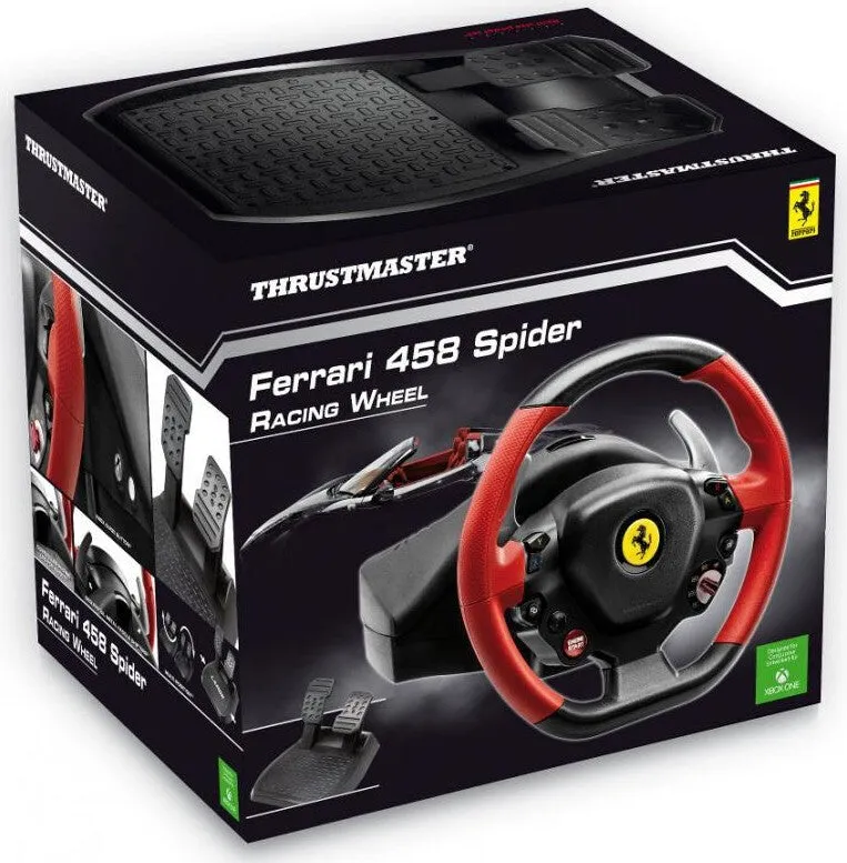 Thrustmaster Ferrari 458 Spider Black, Red Steering wheel   Pedals Xbox One