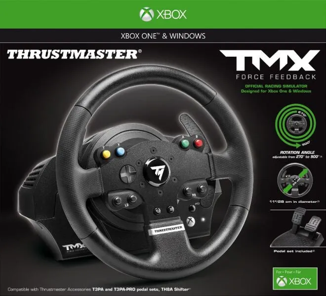 Thrustmaster TMX Force Feedback Black USB Steering wheel PC, Xbox One