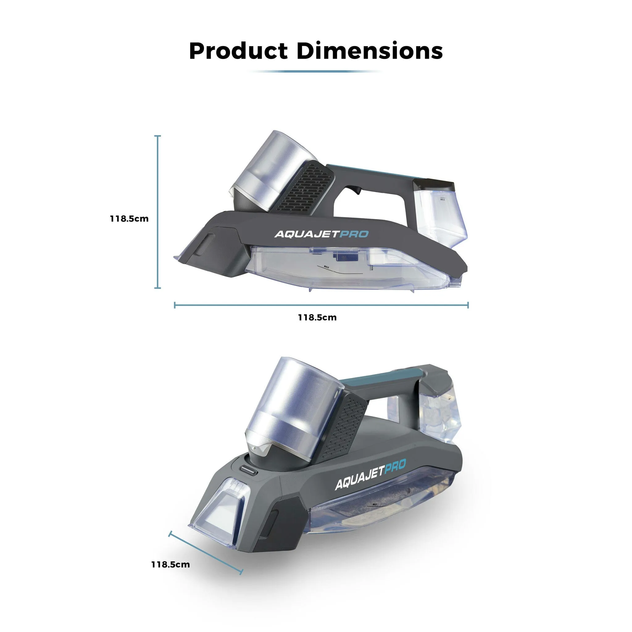 Tower AquajetPro carpet cleaning machine Handheld Deep Blue, Grey