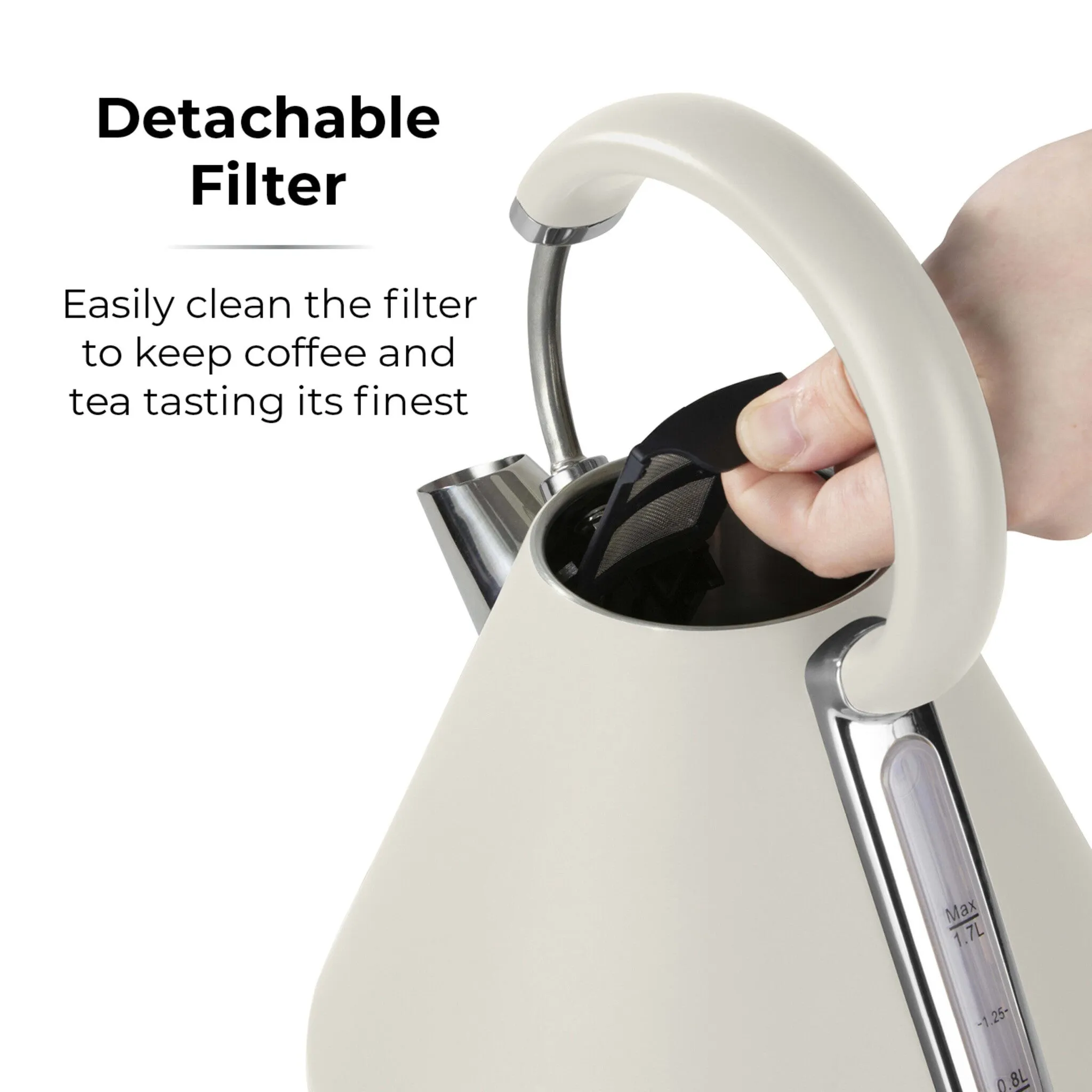 Tower Cavaletto 3KW 1.7 Litre Pyramid Kettle Latte
