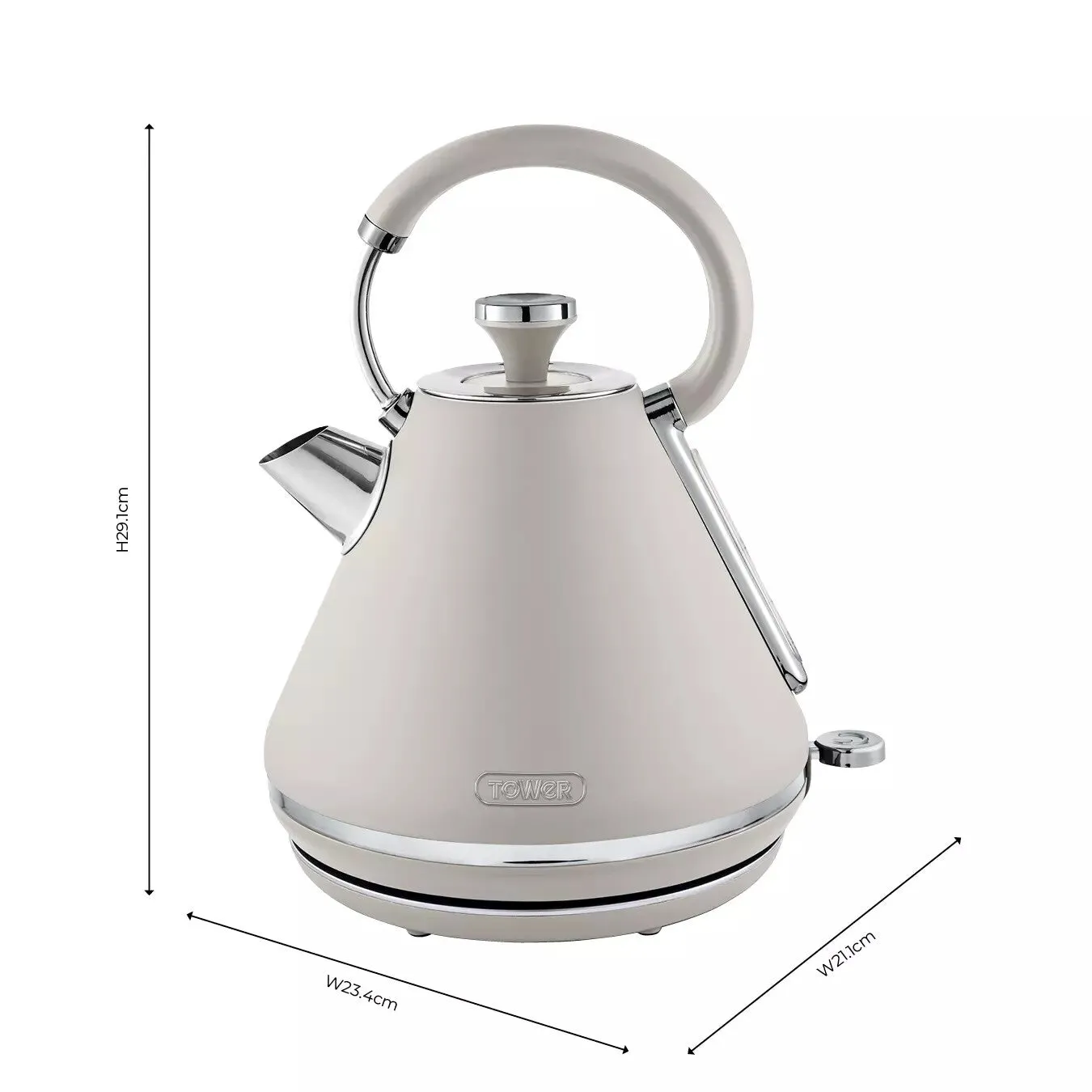 Tower Cavaletto 3KW 1.7 Litre Pyramid Kettle Latte