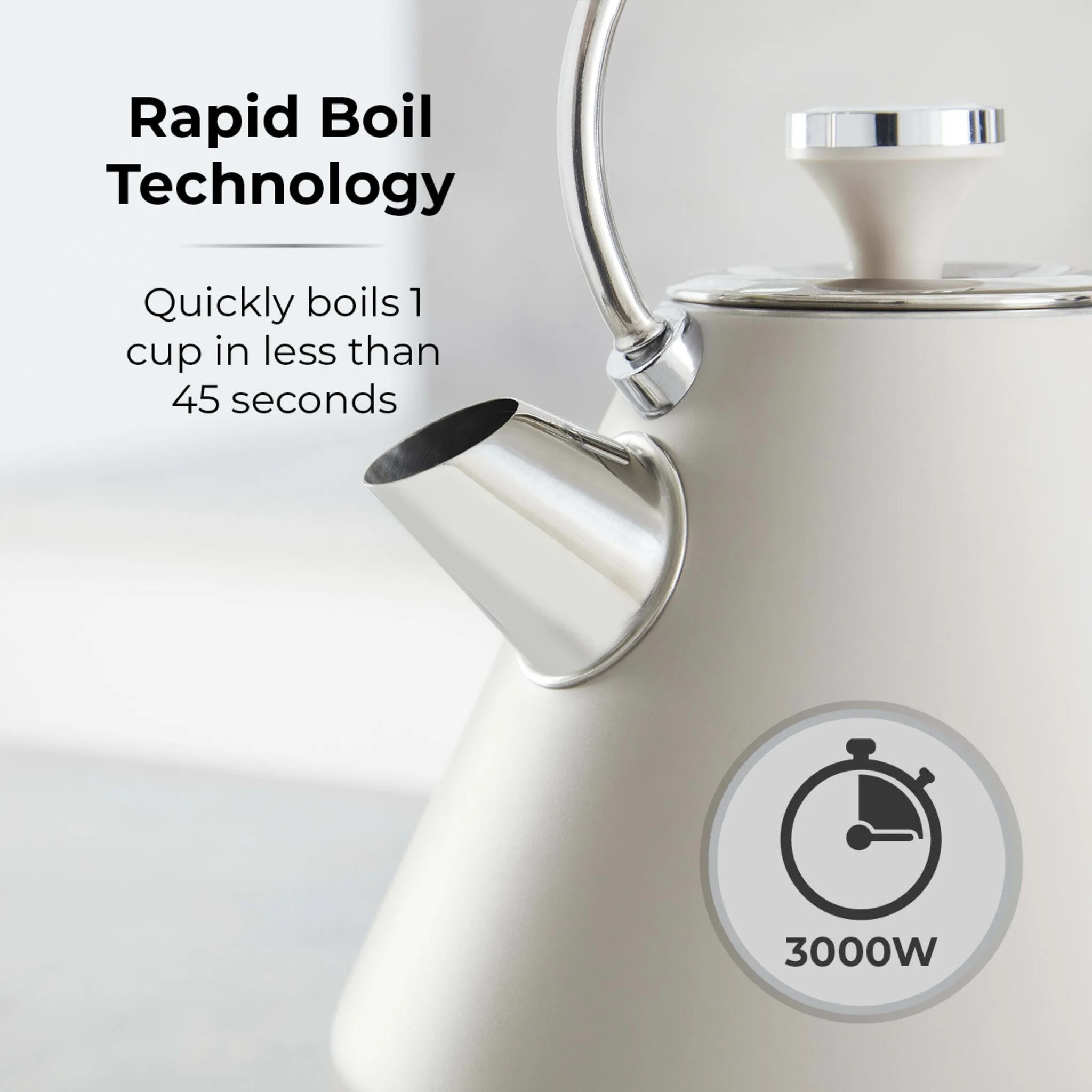 Tower Cavaletto 3KW 1.7 Litre Pyramid Kettle Latte