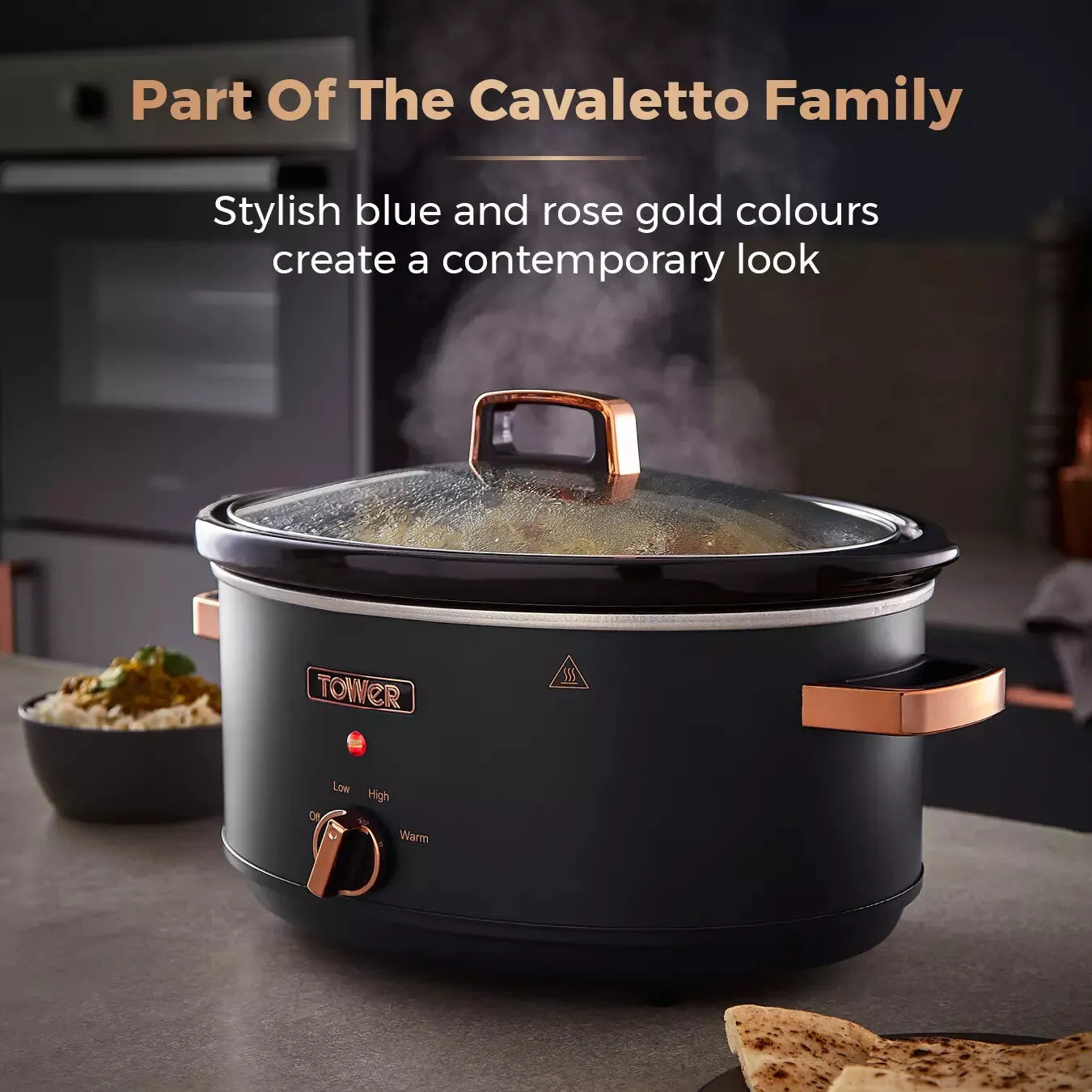 Tower Cavaletto 6.5 Litre Slow Cooker Black