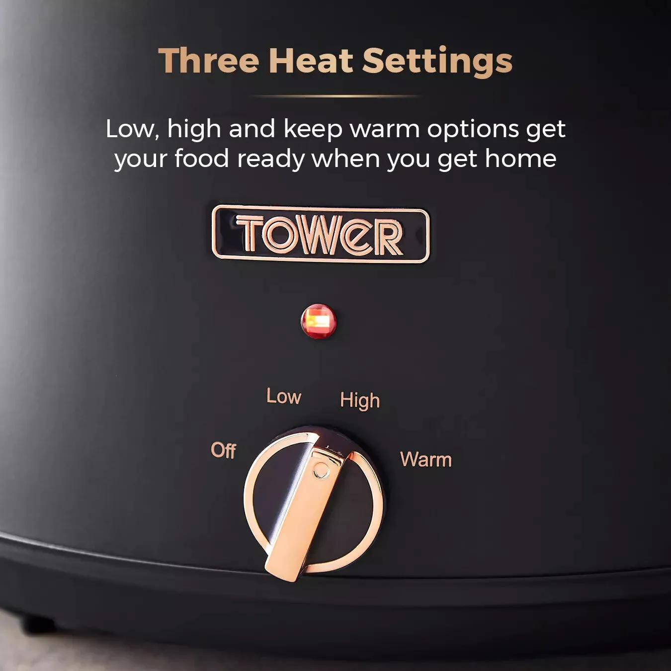 Tower Cavaletto 6.5 Litre Slow Cooker Black