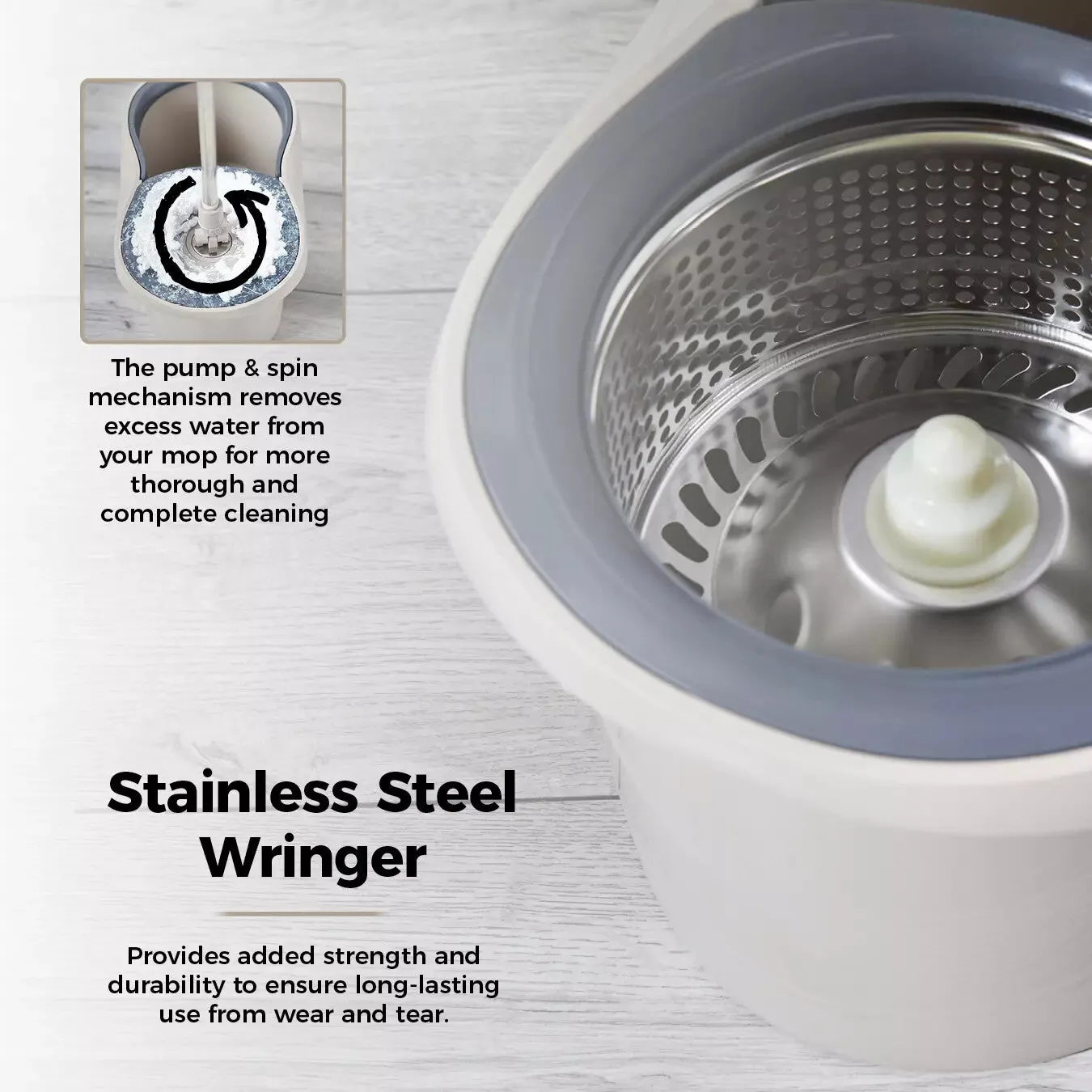 Tower Classic Spin Mop - Latte