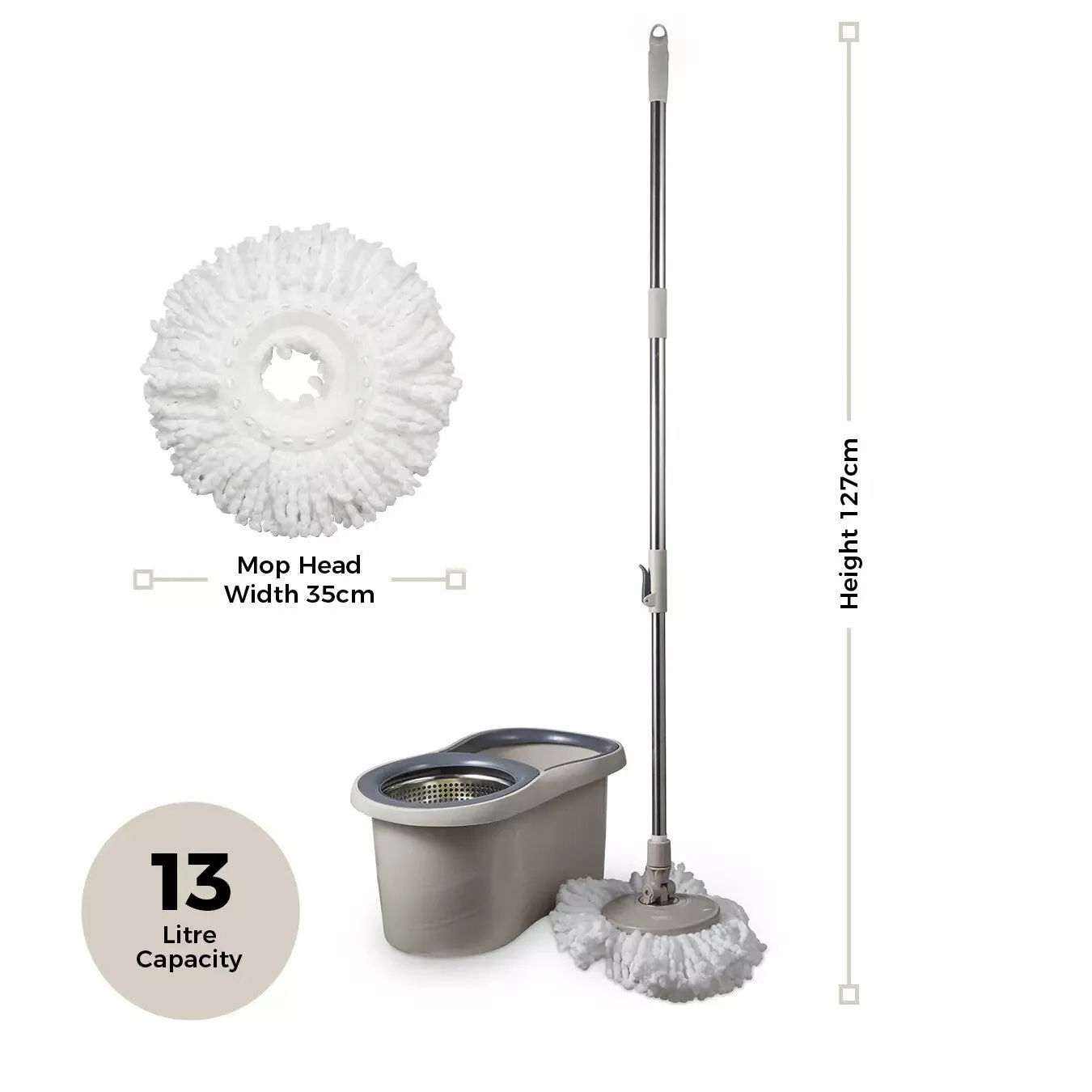 Tower Classic Spin Mop - Latte