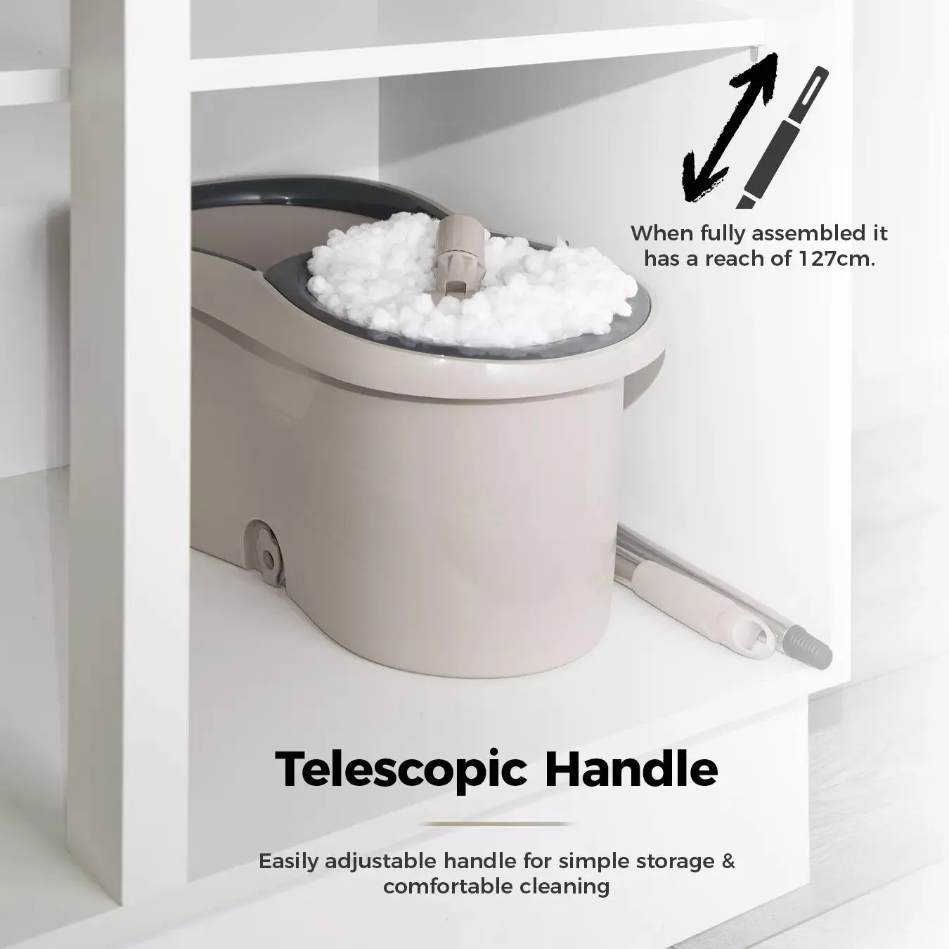 Tower Classic Spin Mop - Latte