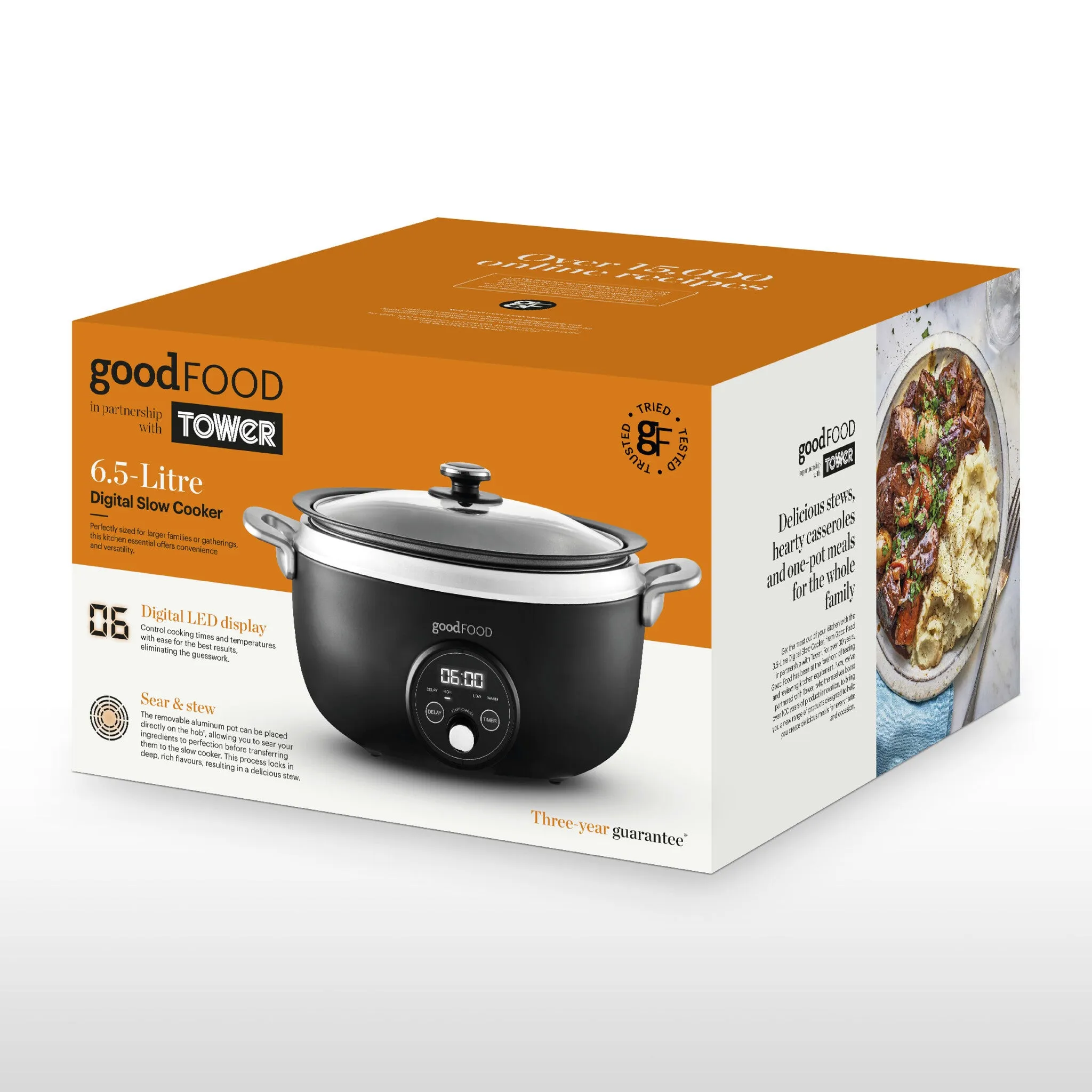Tower GF16010 slow cooker 3.5 L 170 W Black