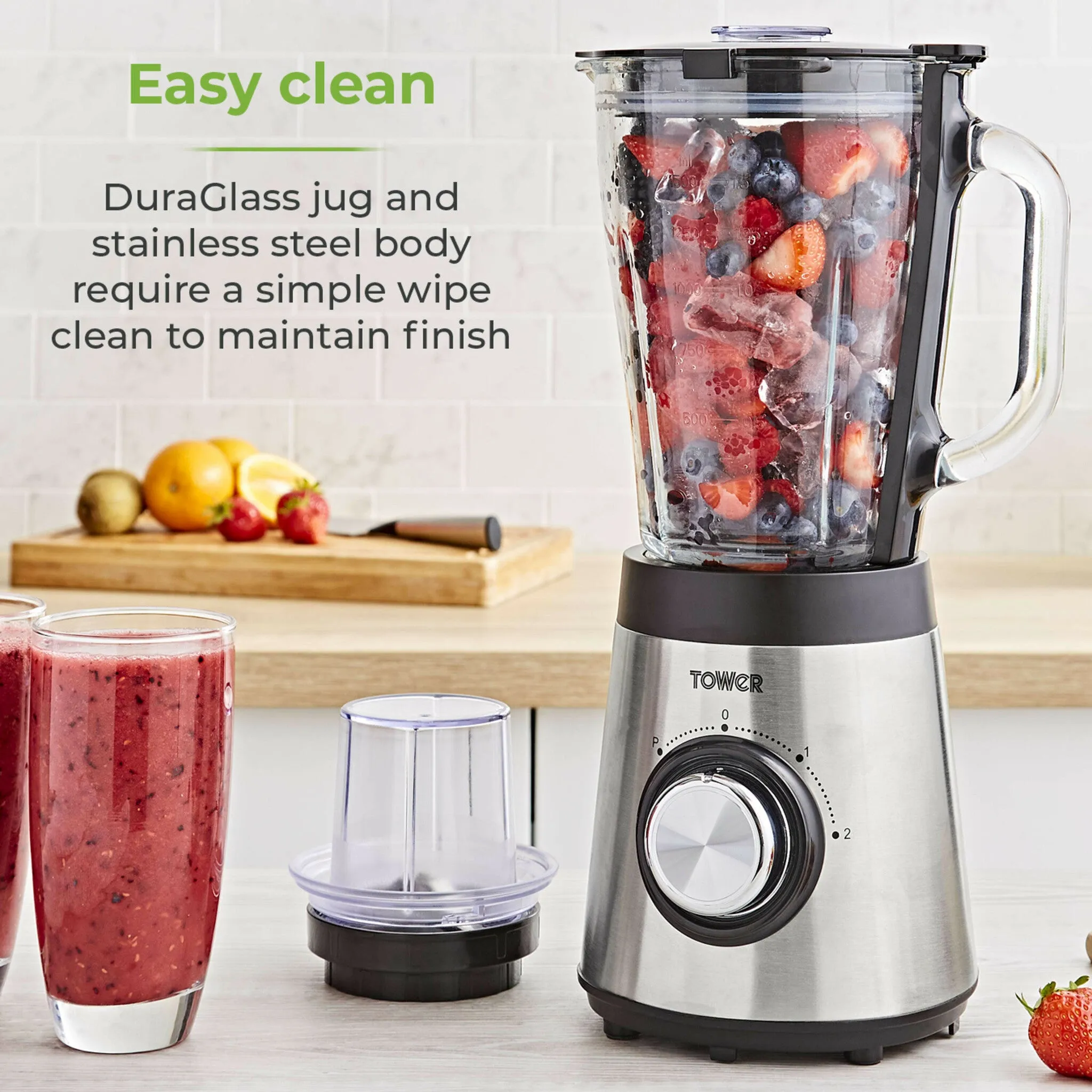 Tower T12073 blender 1.5 L Tabletop blender 500 W Stainless steel
