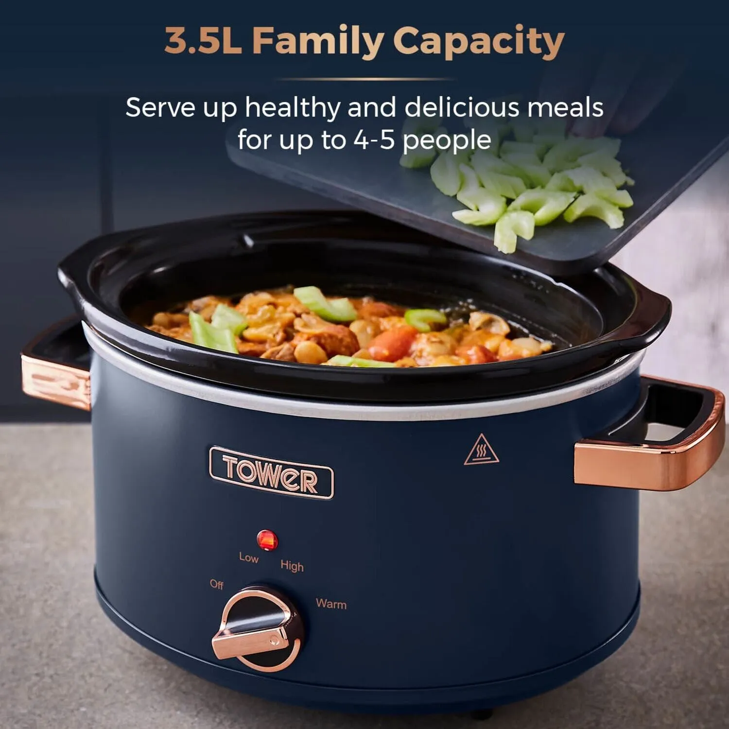 Tower T16042MNB slow cooker 3.5 L 210 W Blue