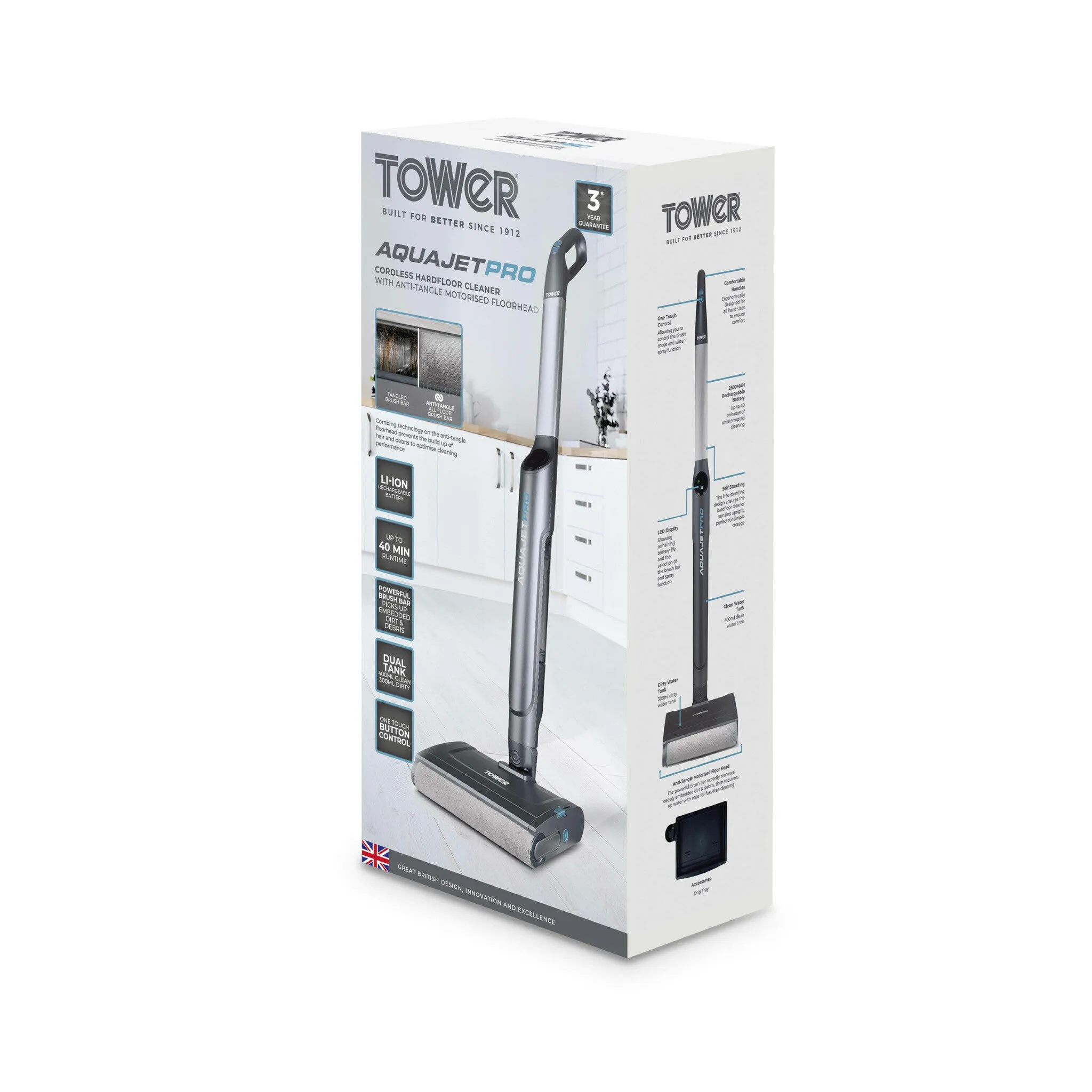 Tower T547002 Aquajet Pro Cordless Hardfloor Cleaner