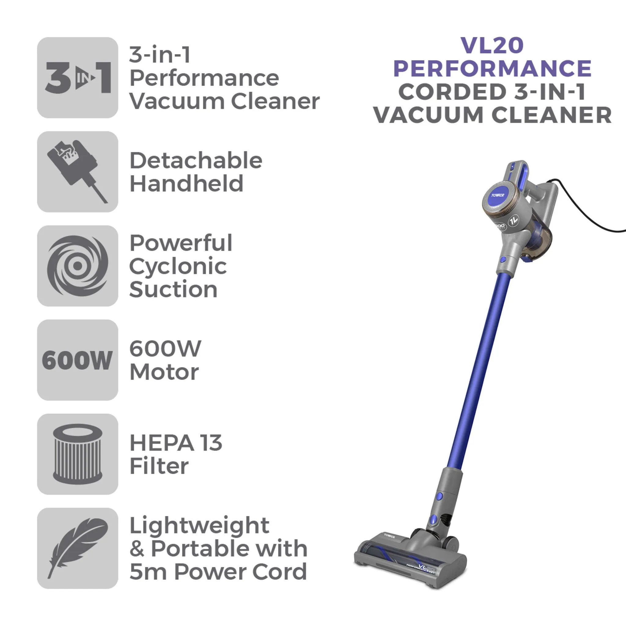 Tower VL20 Pets Corded Stick