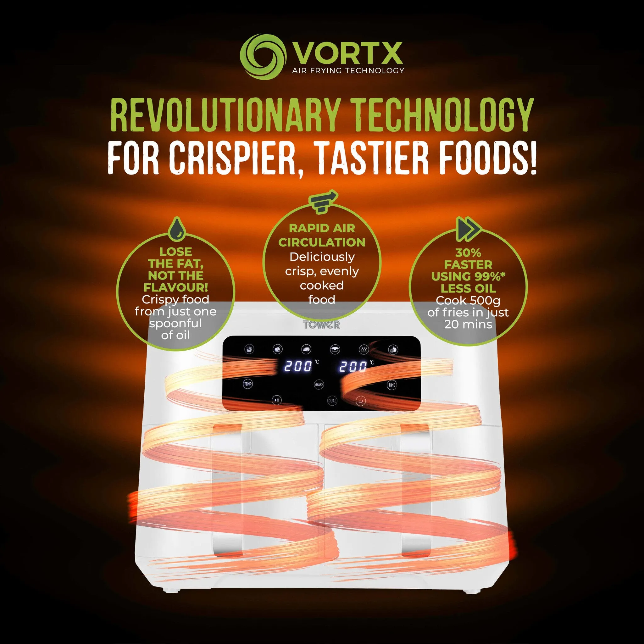 Tower Vortx 8.5L Dual Basket Air Fryer