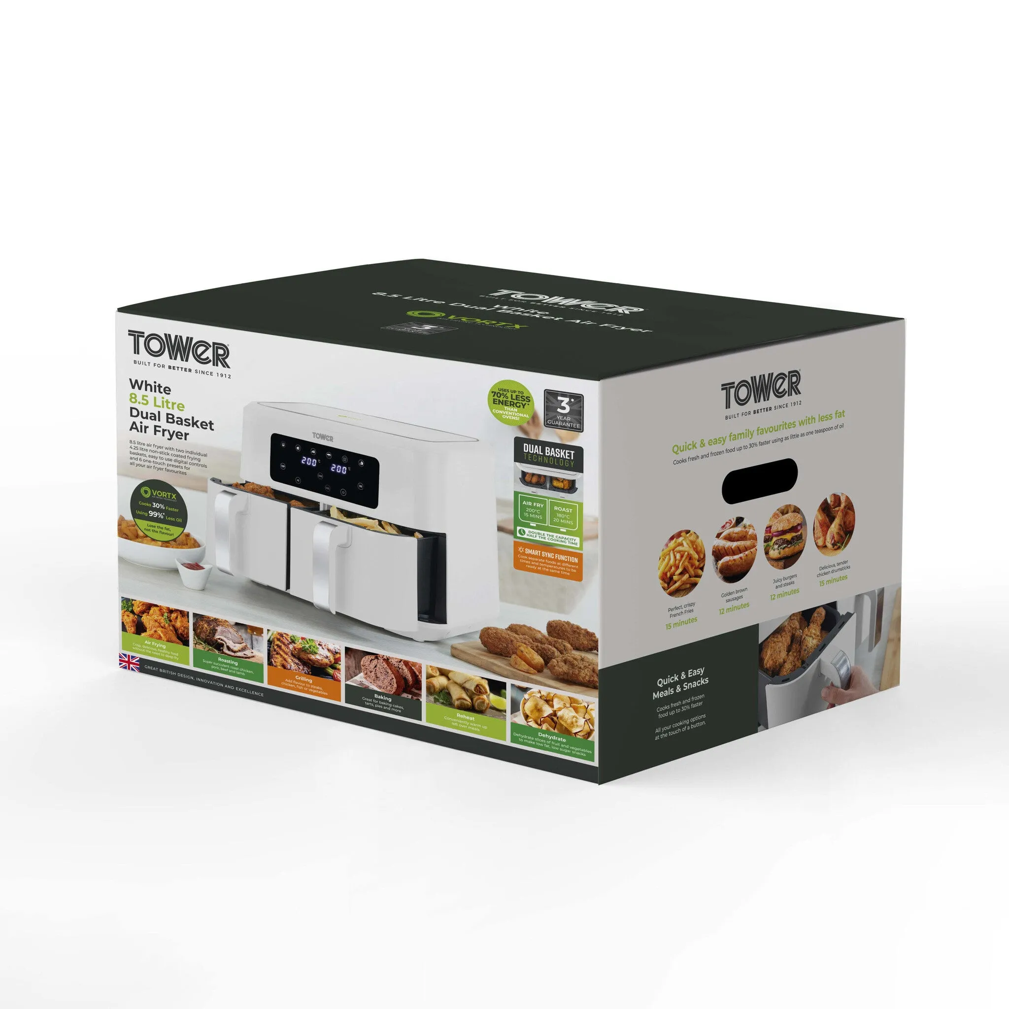 Tower Vortx 8.5L Dual Basket Air Fryer