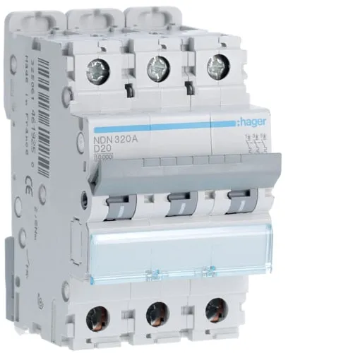 Triple Pole 10kA D Curve MCB 6a - 63a